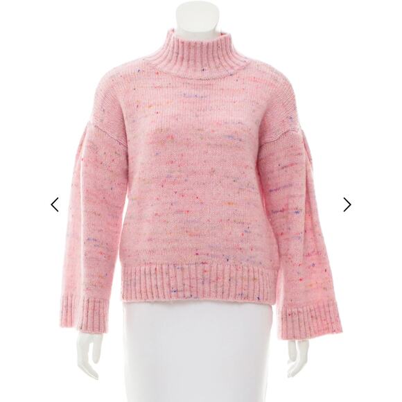 Club Monaco Pink Speckled Knit Long Sleeve Sweater Women’s Small - Picture 1 of 8